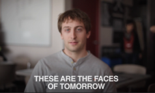 Youth Assisting Youth A young youth mentor stares at the camera with text on screen "These are the faces of tomorrow"